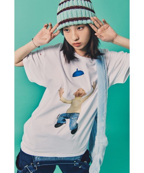 LAUGHER（ラファー）の「[PAT&MAT] ワウパットTシャツ - ホワイト（Tシャツ/カットソー・レディース・ホワイト・LARGE/MEDIUM/X-LARGE）」の5枚目の写真