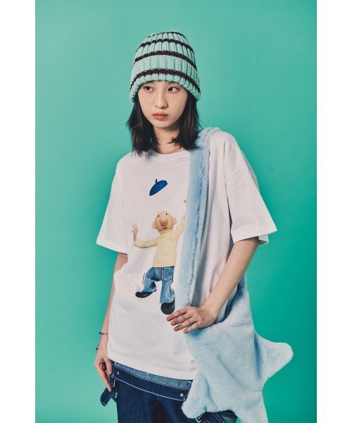 LAUGHER（ラファー）の「[PAT&MAT] ワウパットTシャツ - ホワイト（Tシャツ/カットソー・レディース・ホワイト・LARGE/MEDIUM/X-LARGE）」の6枚目の写真