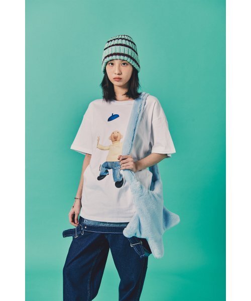 LAUGHER（ラファー）の「[PAT&MAT] ワウパットTシャツ - ホワイト（Tシャツ/カットソー・レディース・ホワイト・LARGE/MEDIUM/X-LARGE）」の7枚目の写真