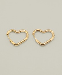 〈LOINE〉金属アレルギー対応 / ステンレス / ハートフープピアス(M)