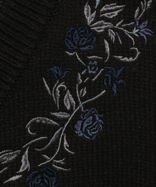 HARE（ハレ）の「シシュウVネックニットプルオーバー(HARE)（ニット/セーター・メンズ・グレー/ブルー/ブラック・FREE）」の15枚目の写真