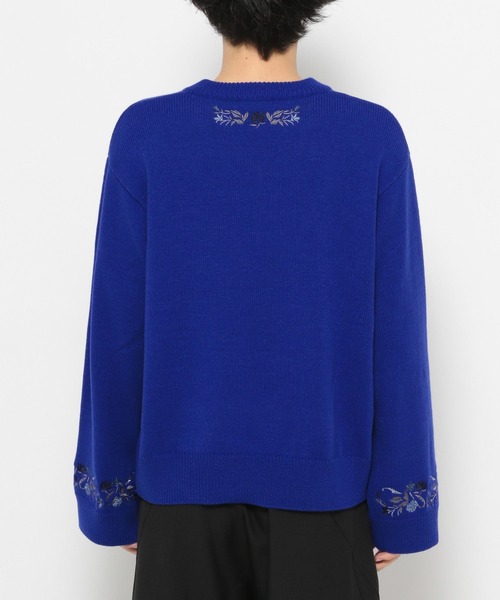 HARE（ハレ）の「シシュウVネックニットプルオーバー(HARE)（ニット/セーター・メンズ・グレー/ブルー/ブラック・FREE）」の8枚目の写真