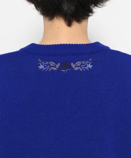 HARE（ハレ）の「シシュウVネックニットプルオーバー(HARE)（ニット/セーター・メンズ・グレー/ブルー/ブラック・FREE）」の10枚目の写真