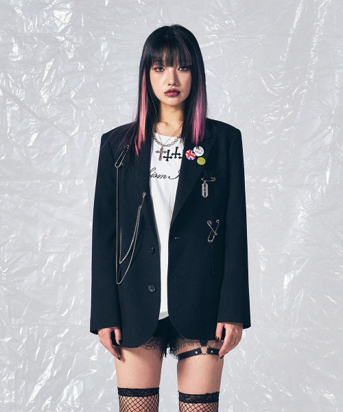 SCHISM INDUCING(スキズムインデューシング)の「NOBU JACKET BLACK(テーラードジャケット・レディース・その他・SMALL/MEDIUM/LARGE)」の8枚目の写真