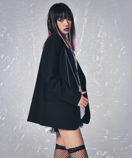 SCHISM INDUCING(スキズムインデューシング)の「NOBU JACKET BLACK(テーラードジャケット・レディース・その他・SMALL/MEDIUM/LARGE)」の12枚目の写真