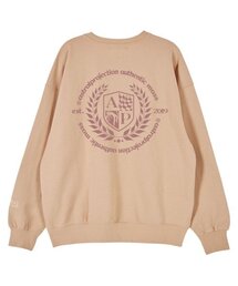バックシールドエンブレムオーバーサイズドロップショルダーマンツーマン_ピーチ