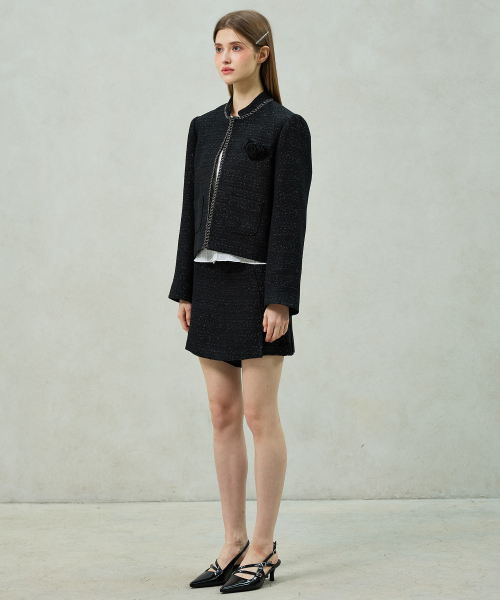 ARI(アリ)の「AGLOW TWEED SKIRT PANTS / BLACK(スカート・レディース・ブラック・SMALL/MEDIUM)」の3枚目の写真