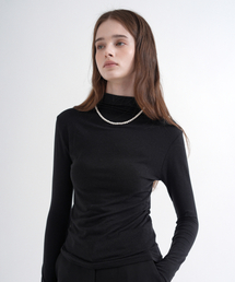 VLETI（ブレッティ）の「Turtleneck Tencel Slim T-Shirt (black)（Tシャツ/カットソー）」