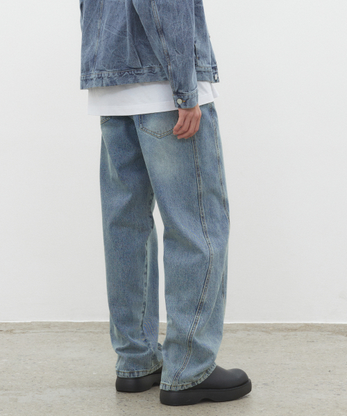 DECET(デケト)の「Curved Wide Jeans DCPT033YBlueB(デニムパンツ・レディース・その他・26/28/30/34/32)」の7枚目の写真