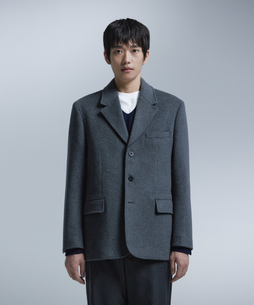 NONBLANK(ノンブランク)の「ウールカシミヤブレンド3ボタンジャケット_MEDIUM GREY(テーラードジャケット・メンズ・グレー・MEDIUM/LARGE/X-LARGE)」の9枚目の写真