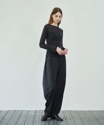 CURVE WIDE slacks (Charcoal)