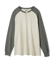 GARDEN EXPRESS（ガーデンエクスプレス）の「Pigment Henley Neck T-Shirt (ivory mix)（Tシャツ/カットソー）」
