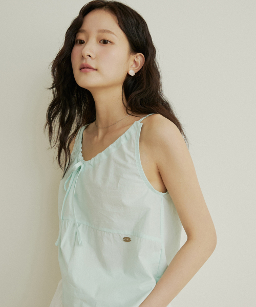 ADAUL（アダウル）の「Tunnel string sleeveless blouse - mint（シャツ/ブラウス・レディース・ミント・FREE）」の3枚目の写真