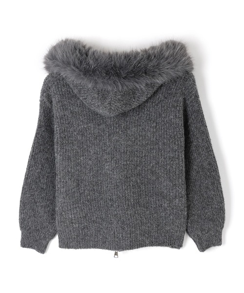 M DOLLY(エムドリー)の「fur ribbon solina knit jacket/ファーリボンソリナニットジャケット(その他アウター・レディース・グレー/ベージュ・FREE)」の15枚目の写真