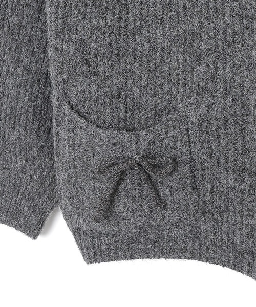 M DOLLY(エムドリー)の「fur ribbon solina knit jacket/ファーリボンソリナニットジャケット(その他アウター・レディース・グレー/ベージュ・FREE)」の16枚目の写真