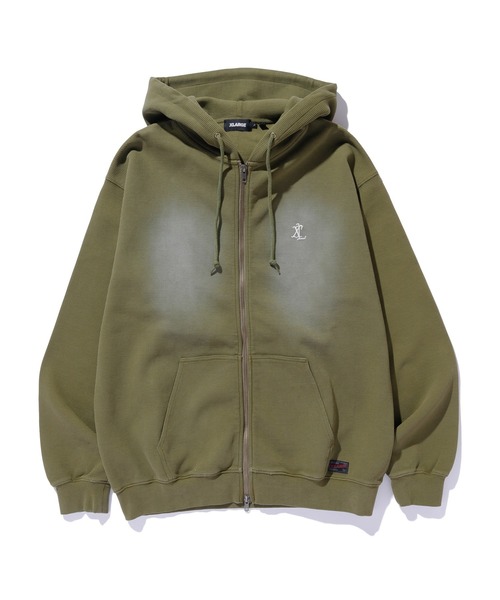 XLARGE(エクストララージ)の「FADED WAFFLE ZIP UP HOODED SWEATSHIRT(パーカー・メンズ・オフホワイト/ブラック/ネイビー/オリーブ・XL/L/M/S)」の4枚目の写真