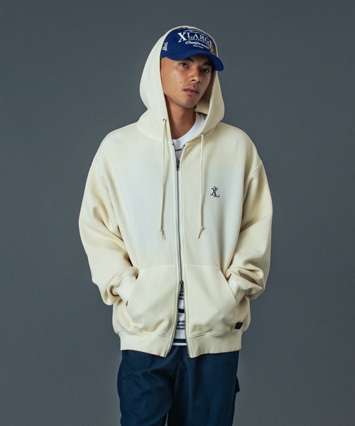 XLARGE(エクストララージ)の「FADED WAFFLE ZIP UP HOODED SWEATSHIRT(パーカー・メンズ・オフホワイト/ブラック/ネイビー/オリーブ・XL/L/M/S)」の5枚目の写真