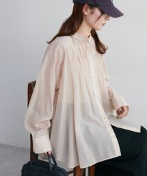 【WEB限定】シャーリングデザインフレアシャツ