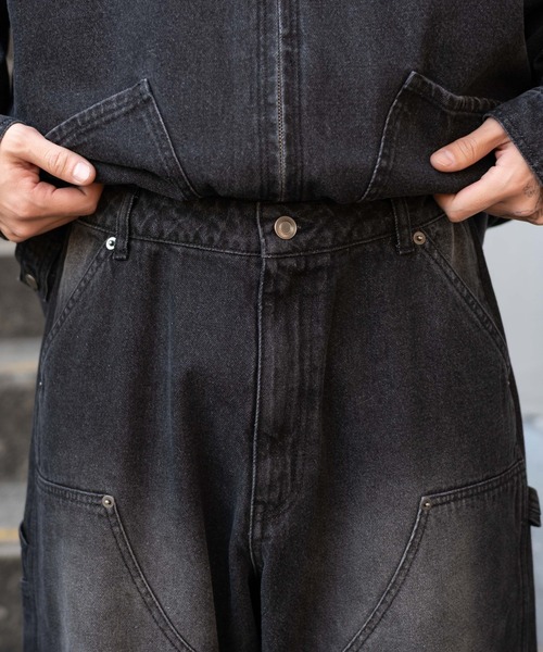 WEGO/【26年春夏新作】ワーカーズダブルニーデニムパンツ（デニム