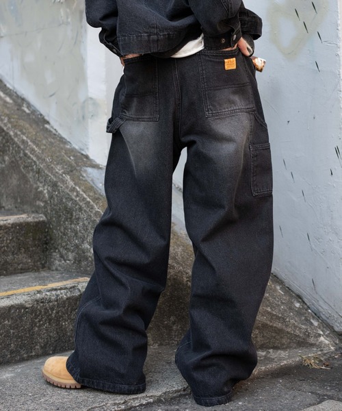 WEGO（ウィゴー）の「WEGO/【26年春夏新作】ワーカーズダブルニーデニムパンツ（デニムパンツ・メンズ・ブラック系3/コバルトブルー・MEDIUM/LARGE）」の5枚目の写真
