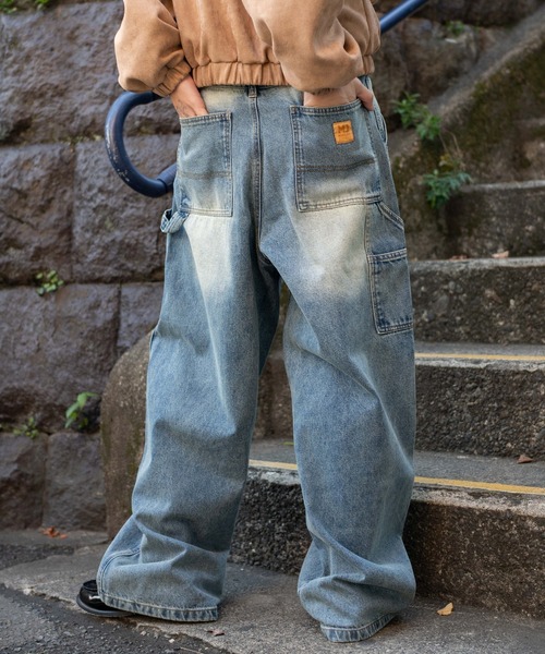 WEGO（ウィゴー）の「WEGO/【26年春夏新作】ワーカーズダブルニーデニムパンツ（デニムパンツ・メンズ・ブラック系3/コバルトブルー・MEDIUM/LARGE）」の19枚目の写真