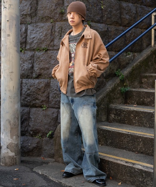 WEGO（ウィゴー）の「WEGO/【26年春夏新作】ワーカーズダブルニーデニムパンツ（デニムパンツ・メンズ・ブラック系3/コバルトブルー・MEDIUM/LARGE）」の21枚目の写真