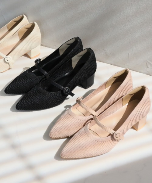 セール】履きごこちやみつき感激 ポインテッドトゥメリージェーン4cm