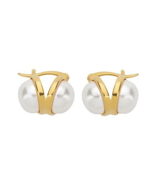 CHARMY（チャミ）の「18K, シルバー925 ボタンパールイヤリング（ピアス（両耳用）・レディース・その他・FREE）」の2枚目の写真