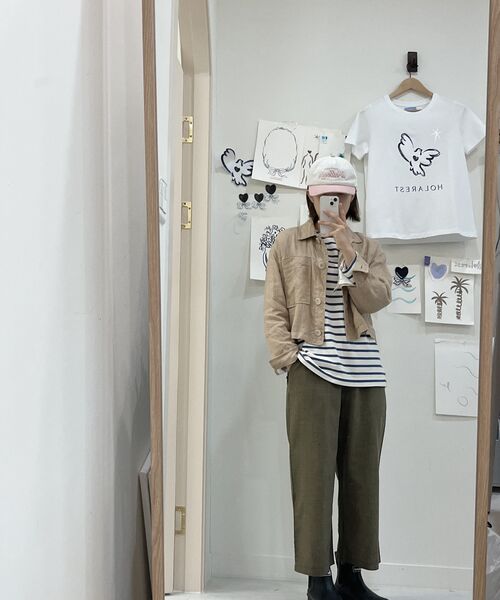HOLAREST(オラ レスト)の「Marine Striped T-shirt 1 (Sea Blue+Ecru)(Tシャツ/カットソー・レディース・その他・SMALL/MEDIUM)」の3枚目の写真