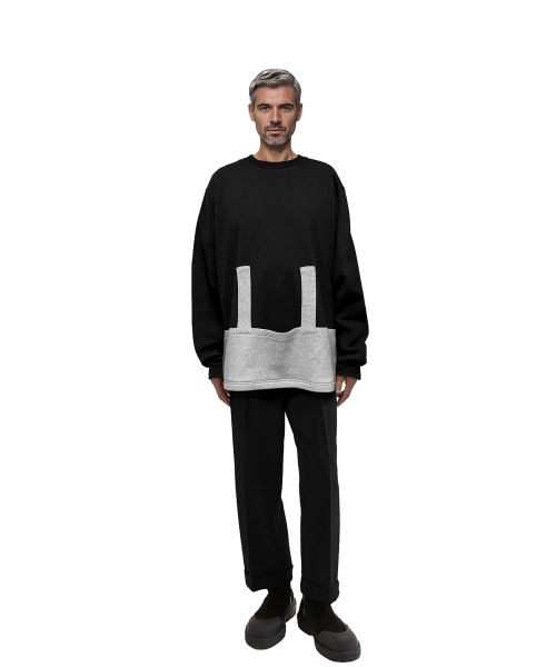 AFLAF(アプラプ)の「SWEATSHIRT 002 BLACK(スウェット・レディース・その他・LARGE)」の2枚目の写真
