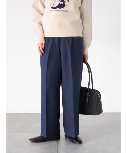 Te chichi TERRASSE(テチチテラス)の「タックストレートパンツ(その他パンツ・レディース・グレー/ブラック/ベージュ/ネイビー・L/M)」の2枚目の写真