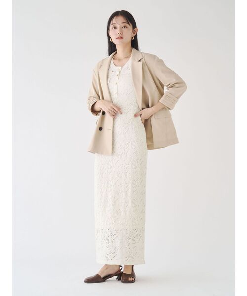 LAGUNAMOON（ラグナムーン）の「パターンニッティングフロントボタンワンピース（ワンピース・レディース・ブラック/ホワイト・SMALL/MEDIUM）」の18枚目の写真