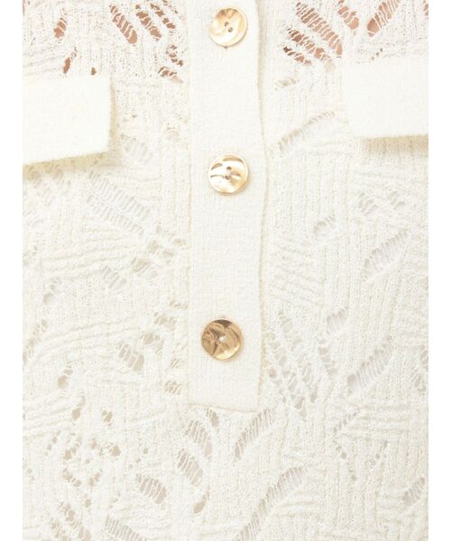 LAGUNAMOON（ラグナムーン）の「パターンニッティングフロントボタンワンピース（ワンピース・レディース・ブラック/ホワイト・SMALL/MEDIUM）」の6枚目の写真