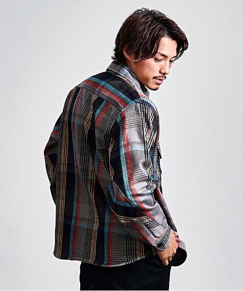 SILVER BULLET（シルバーバレット）の「『Toucan Surfing/トゥーカンサーフィン』ヘビーネル裏起毛CPOシャツ（シャツ/ブラウス・メンズ・グレー/ベージュ/ブルー/ターコイズブルー/グリーン/カーキ/ホワイト・LL/L/M）」の20枚目の写真
