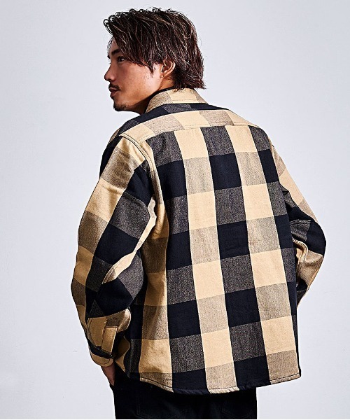SILVER BULLET（シルバーバレット）の「『Toucan Surfing/トゥーカンサーフィン』ヘビーネル裏起毛CPOシャツ（シャツ/ブラウス・メンズ・グレー/ベージュ/ブルー/ターコイズブルー/グリーン/カーキ/ホワイト・LL/L/M）」の22枚目の写真