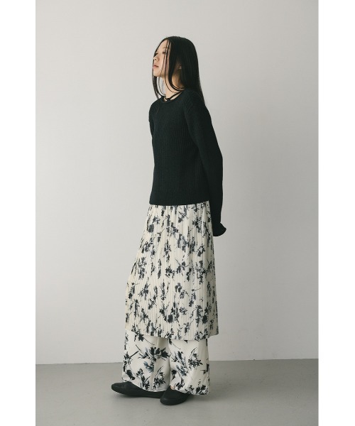 STYLEMIXER(スタイルミキサー)の「レースアップリブニットトップ(ニット/セーター・レディース・オレンジ/アイボリー/ブラック・FREE)」の18枚目の写真