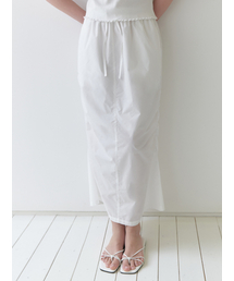 Bas H shirring skirt (white)