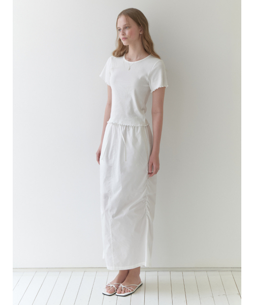 RE_L（リエル）の「Bas H shirring skirt (white)（スカート・レディース・その他・FREE）」の5枚目の写真