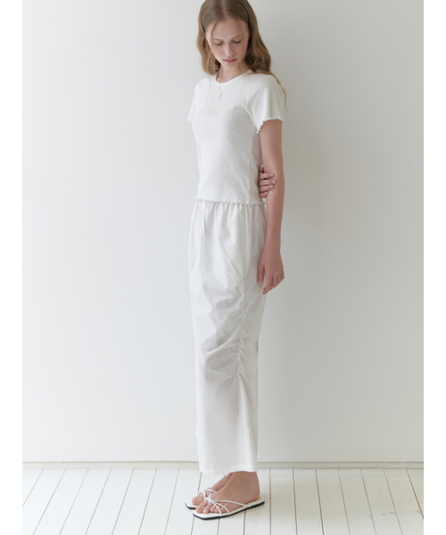 RE_L（リエル）の「Bas H shirring skirt (white)（スカート・レディース・その他・FREE）」の6枚目の写真