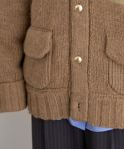 JOURNAL STANDARD（ジャーナルスタンダード）の「ローゲージニットブルゾン（カーディガン/ボレロ・レディース・ネイビー/キャメル・FREE）」の11枚目の写真