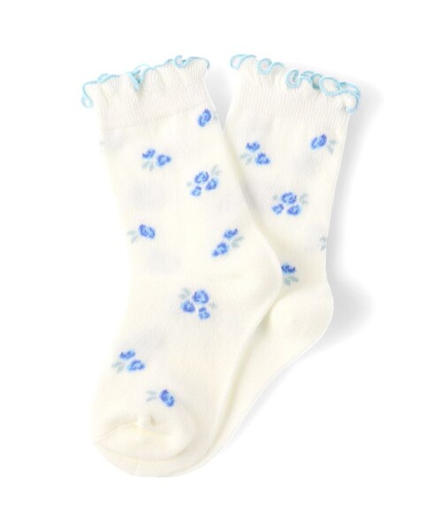 BRANSHES（ブランシェス）の「フラワーメロウソックス（ソックス/靴下・キッズ・ベージュ/オフホワイト・M(16～18cm)/S(13～15cm)/L(19～21cm)）」の2枚目の写真