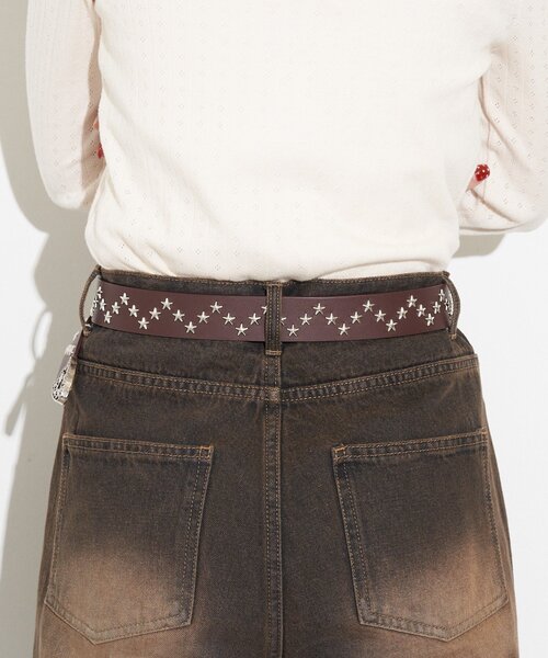CIAOPANIC（チャオパニック）の「星形スタッズベルト（ベルト・レディース・ブラウン/ブラック・ONE SIZE）」の15枚目の写真