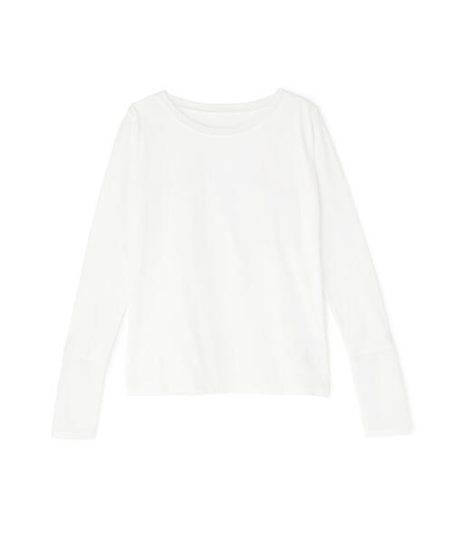 NATURAL BEAUTY BASIC（ナチュラルビューティーベーシック）の「◇シアーカフスカットソー（Tシャツ/カットソー・レディース・オフホワイト/グリーン系その他3/ブラック・FREE）」の6枚目の写真