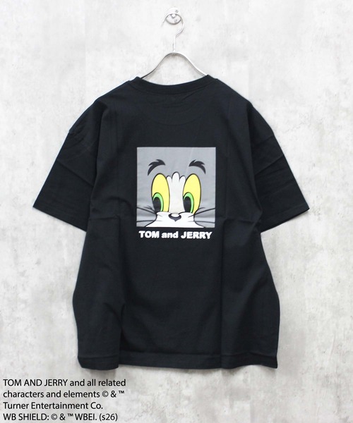 Tom＆Jerry（トムアンドジェリー）の「【TOM&JERRY/トム＆ジェリー】プリント オーバーサイズ Tシャツ（Tシャツ/カットソー・メンズ・ブラック/オフホワイト/ダークグリーン/ブルー/ホワイト系その他/チャコール/ネイビー/オレンジ・LARGE/X-LARGE/MEDIUM）」の3枚目の写真