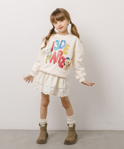 URBAN CHERRY（アーバンチェリー）の「ぬいぐるみ付ロゴプリントトレーナー（スウェット・キッズ・アイボリー/ネイビー・110cm/140cm/120cm/130cm/150cm）」の12枚目の写真