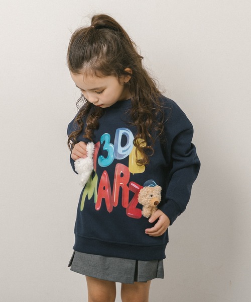 URBAN CHERRY（アーバンチェリー）の「ぬいぐるみ付ロゴプリントトレーナー（スウェット・キッズ・アイボリー/ネイビー・110cm/140cm/120cm/130cm/150cm）」の14枚目の写真