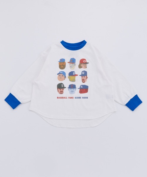 Ocean&Ground（オーシャン&グラウンド）の「BASEBALL PLAYERﾌﾟﾘﾝﾄﾛﾝT【ONLINE EXCLUSIVE】（Tシャツ/カットソー・キッズ・オフホワイト/ブラック/イエロー・80/90/100/110/120/130/140）」の15枚目の写真