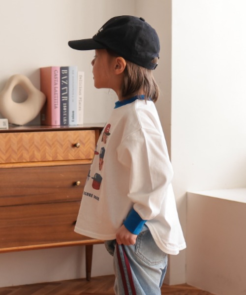 Ocean&Ground（オーシャン&グラウンド）の「BASEBALL PLAYERﾌﾟﾘﾝﾄﾛﾝT【ONLINE EXCLUSIVE】（Tシャツ/カットソー・キッズ・オフホワイト/ブラック/イエロー・80/90/100/110/120/130/140）」の5枚目の写真