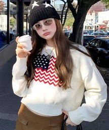 アメリカンフラッグニットプルオーバー