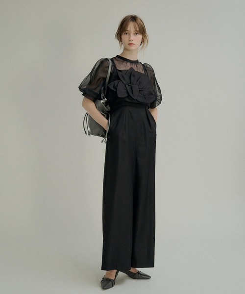 LE'RURE（リルアー）の「Flourish wide pants dress（パンツドレス